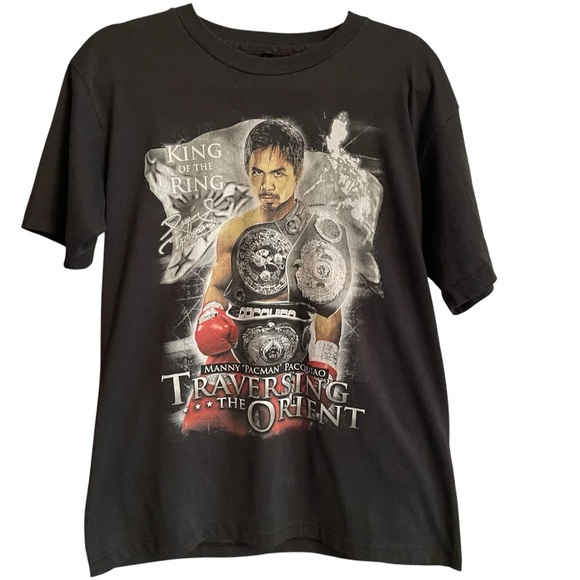 King of the Ring- Manny “PAC-MAN” Pacquiao-Traversing the Orient T-shirt-Large - Picture 4 of 8